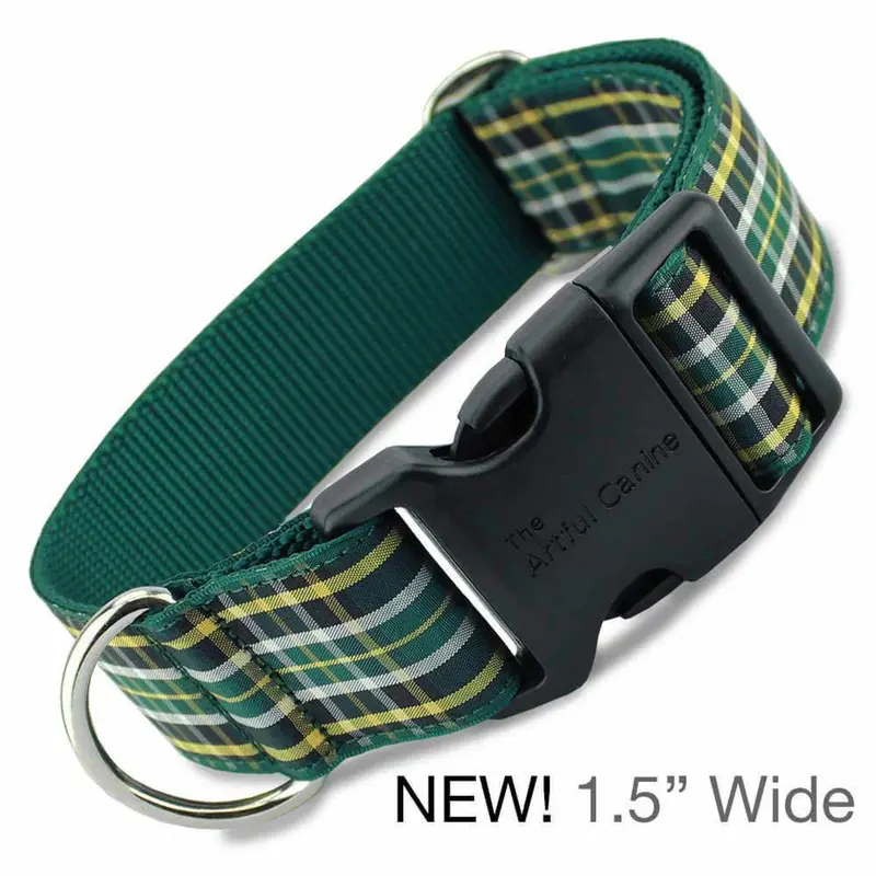 Plaid Dog Collar, Irish National Tartan