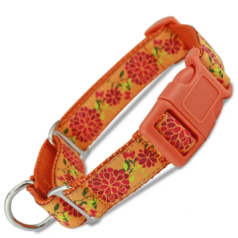 Summer Blossom Floral Buckle Martingale Collar