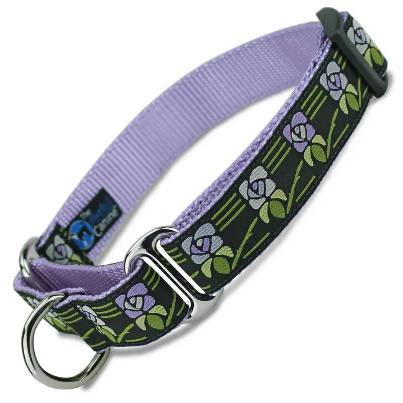 Vintage Flower Martingale Collar, Lavender
