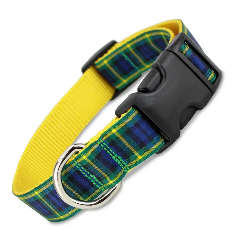 Plaid Dog Collar, Gordon Tartan