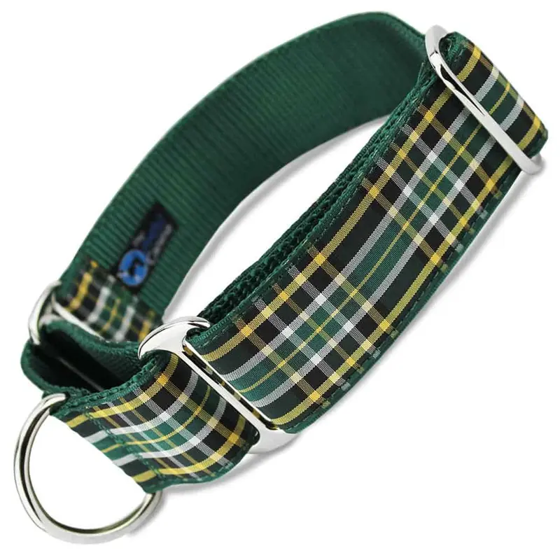 1.5" Wide Martingale Collar, Irish National Plaid Tartan