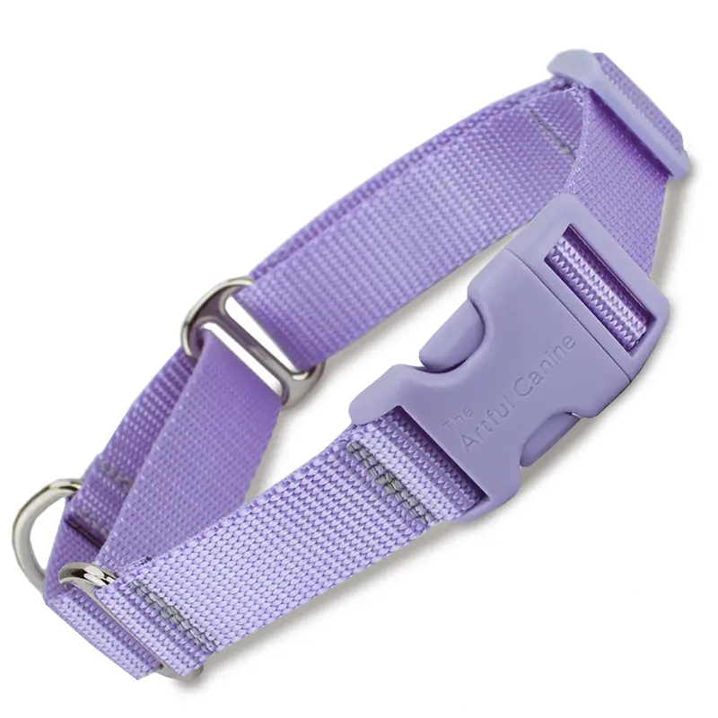 Martingale Collar with Buckle, lavender Nylon