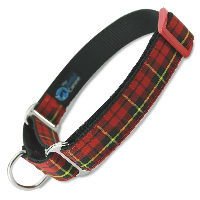 Plaid Holiday Martingale Dog Collar, Wallace Tartan