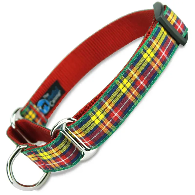 Plaid Martingale Collar, Buchanan Tartan