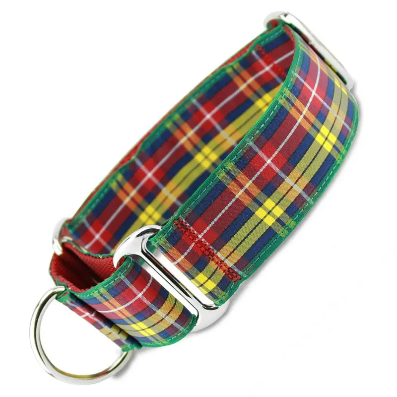 1.5" Wide Martingale Collar, Buchanan Plaid Tartan