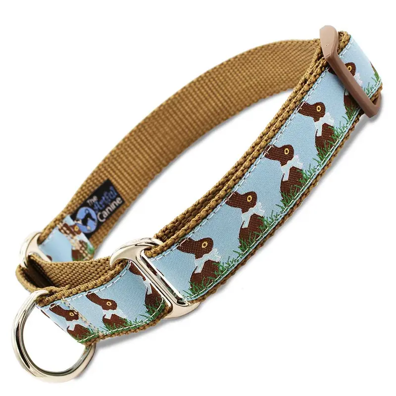 Bunnies Martingale Dog Collar, Blue