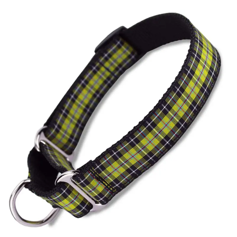 Plaid Martingale Dog Collar, Cornish National Tartan