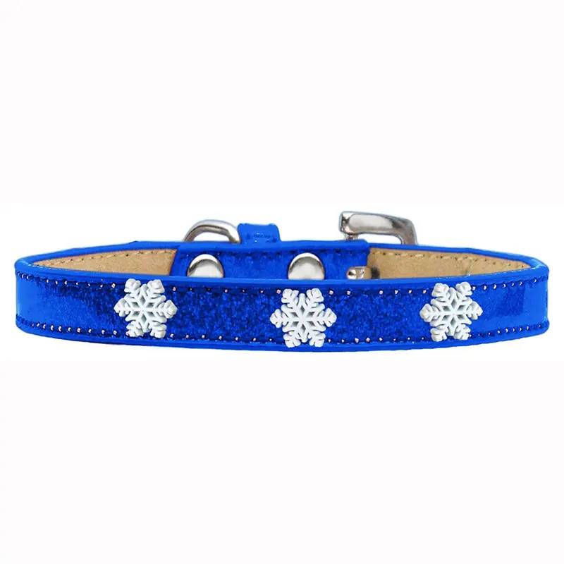 Snowflake Widget Dog Collar - Blue Ice Cream