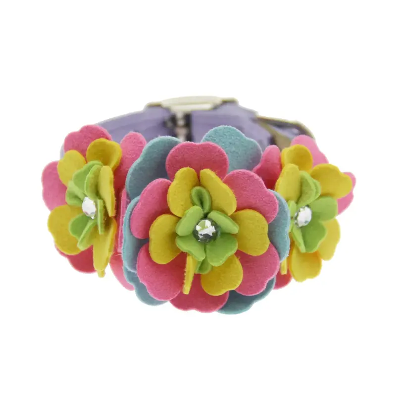 Susan Lanci Fantasy Flower Dog Collar - French Lavender