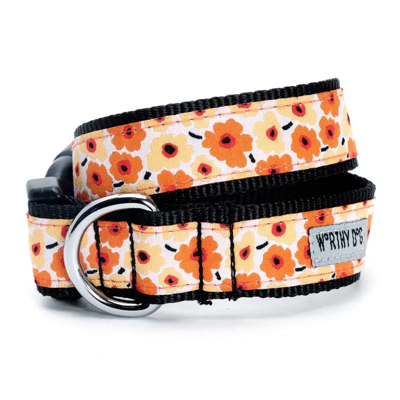 Worthy Dog Fleurs Dog Collar - Yellow