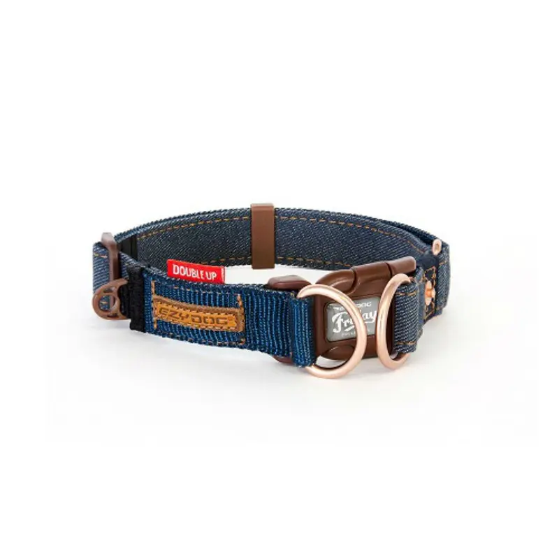 EzyDog Double Up Dog Collar - Denim