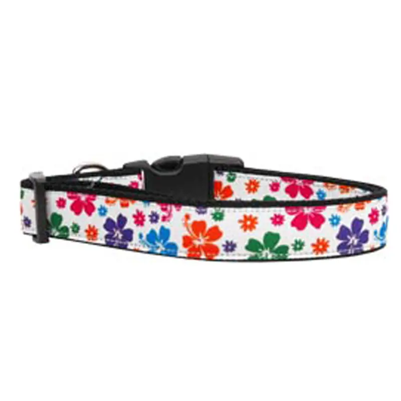 Hawaiian Hibiscus Dog Collar - Multi-Colored