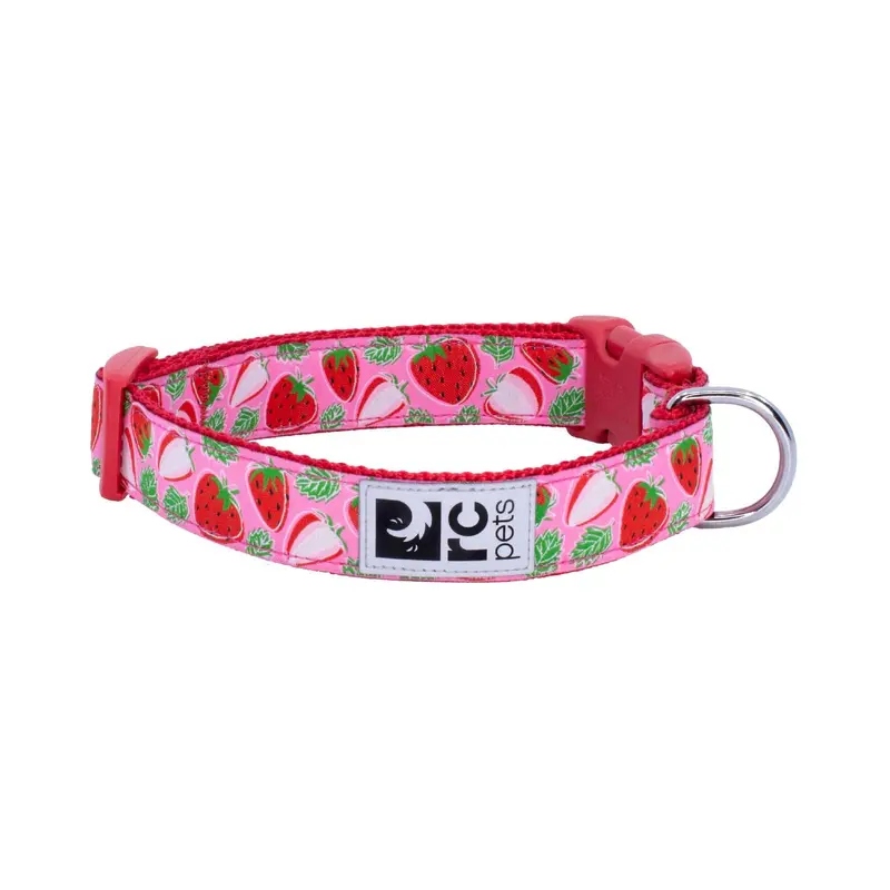 Strawberries Adjustable Dog Collar by RC Pets