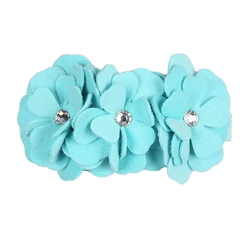 Susan Lanci Garden Flower Dog Collar - Tiffi Blue