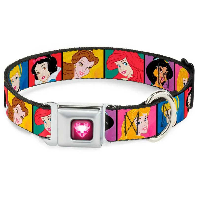 Disney Princess Block Seatbelt Buckle Dog Collar by Buckle-Down