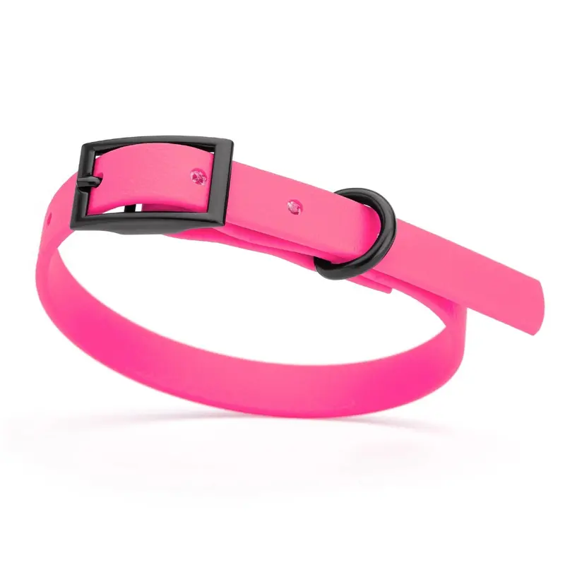 Dogline Biothane Waterproof Buckle Dog Collar - Passionfruit Pink