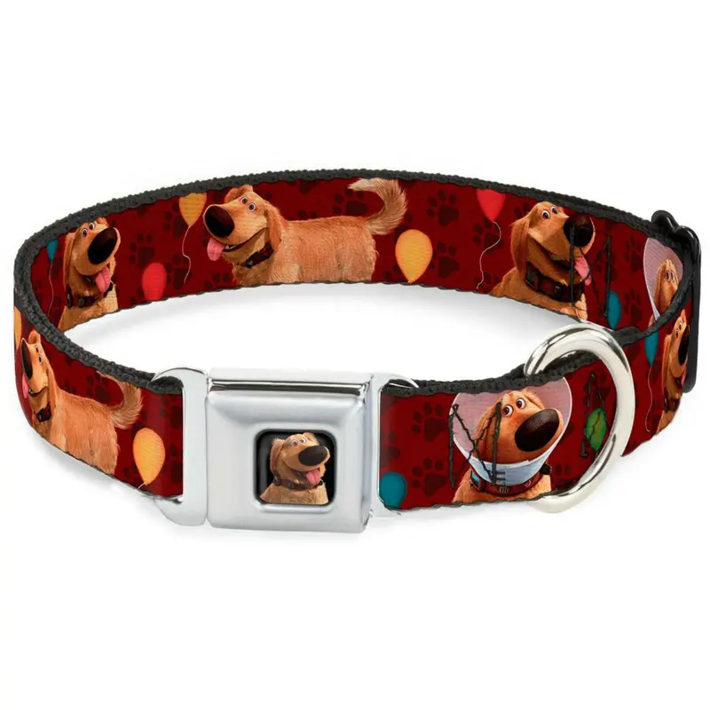 Dug with Balloons Seatbelt Buckle Dog Collar by Buckle-Down