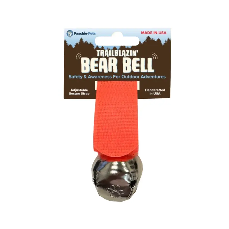 Poochie Pets Trailblazin' Dog Collar Bear Bells - Orange