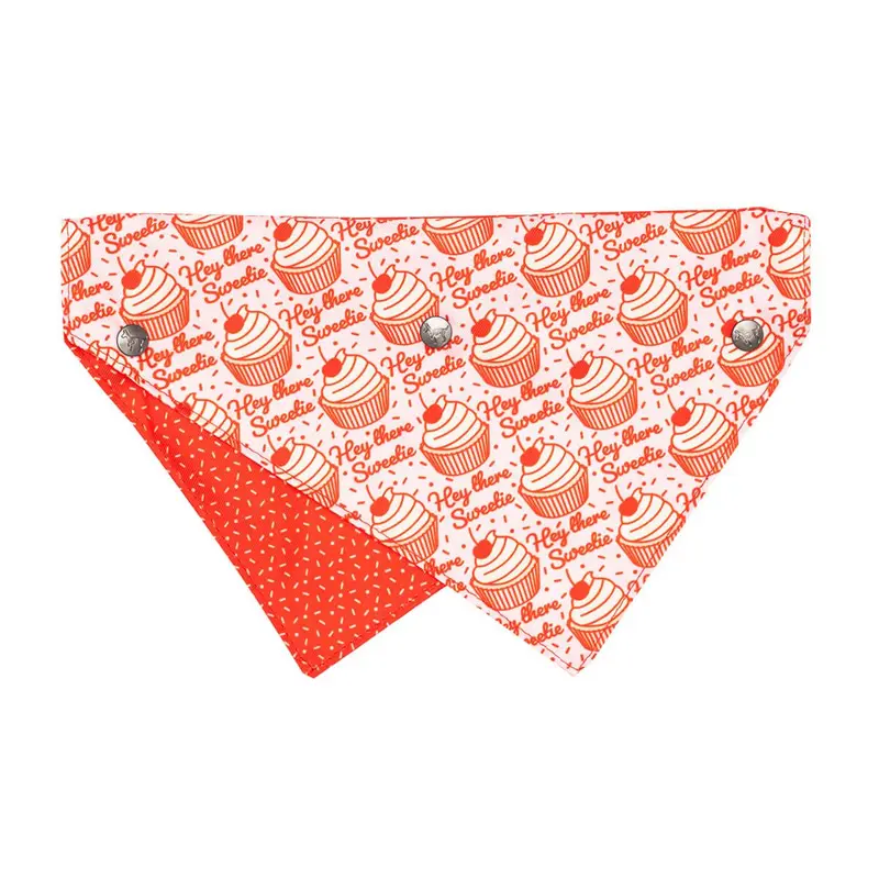 FuzzYard Reversible Dog Collar Bandana with Studs - Hey There Sweetie