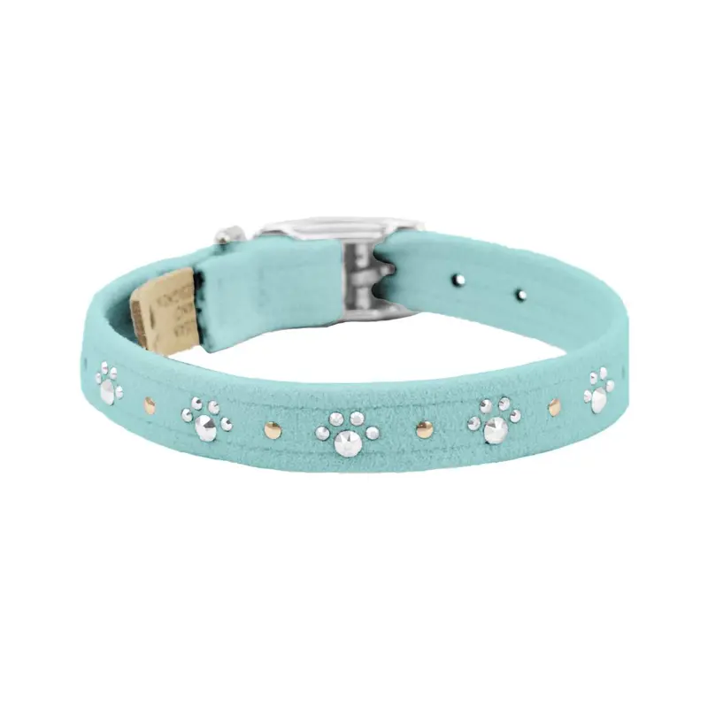 Susan Lanci Crystal Paws Dog Collar - Tiffi Blue