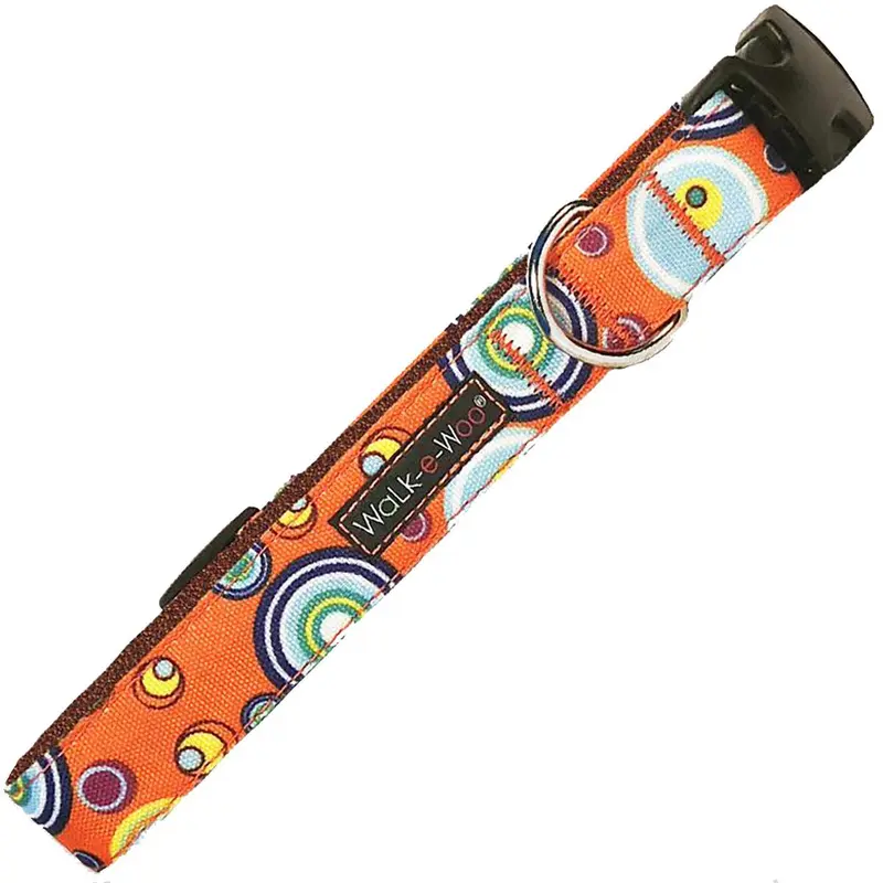 WaLk-e-Woo Martini Dog Collar - Orange