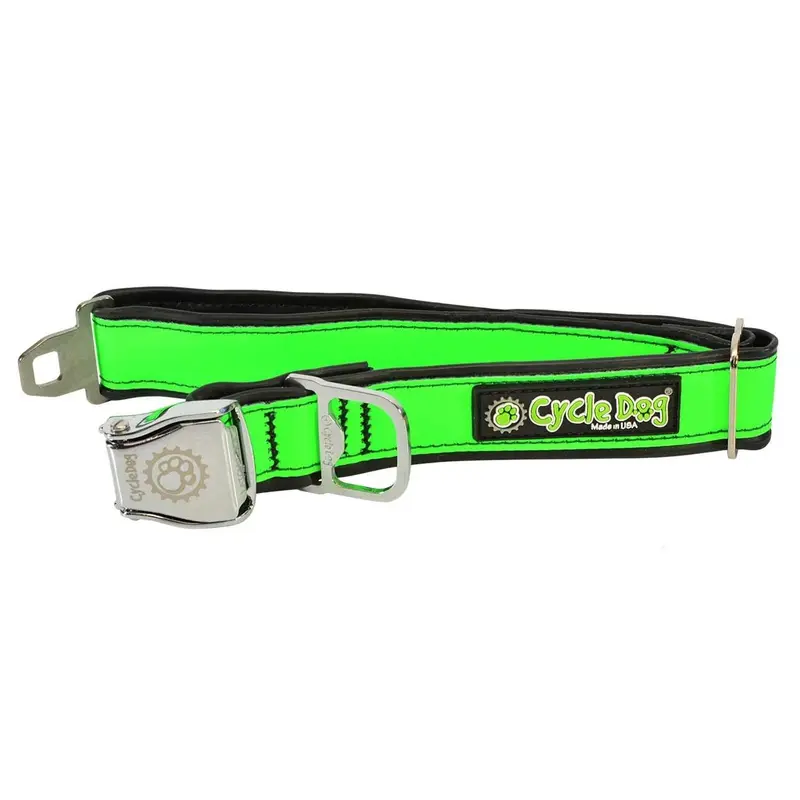 Cycle Dog MAX Reflective Metal Latch Dog Collar - Green