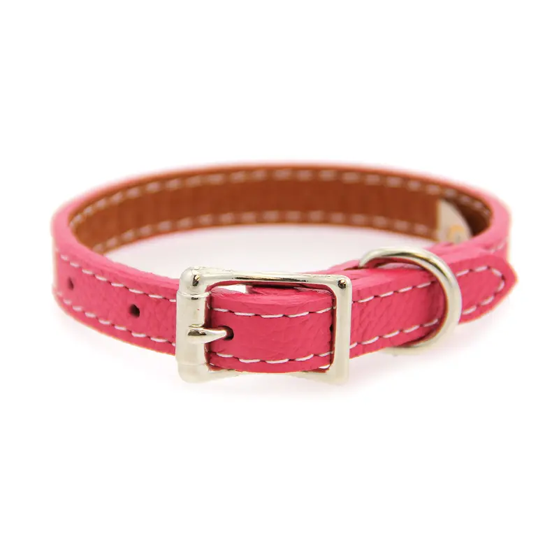 Auburn Leathercrafters Tuscan Leather Dog Collar - Pink