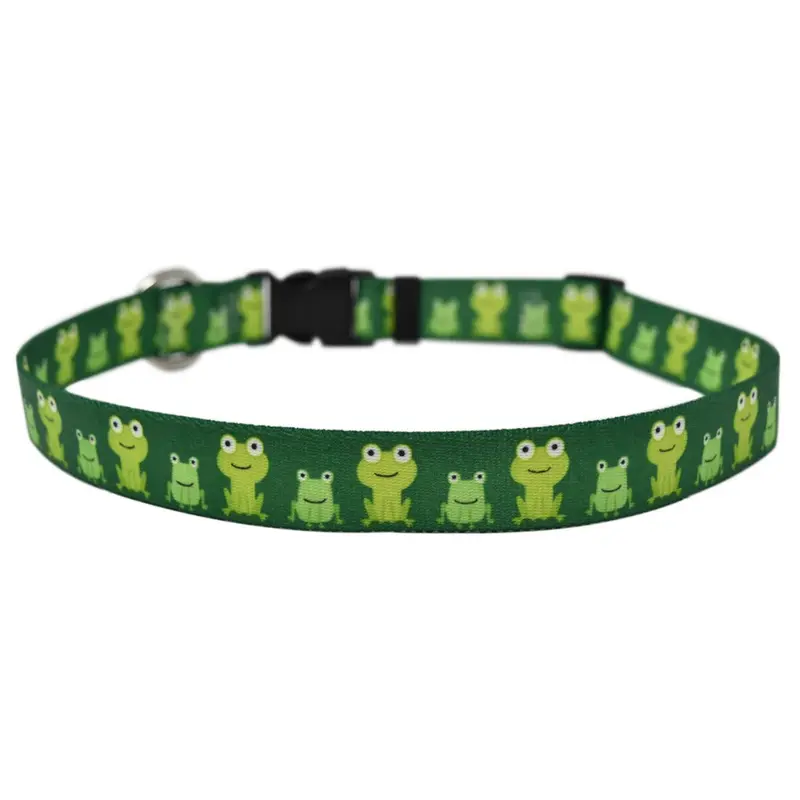 Frog Frenzy Dog Collar by Yellow Dog