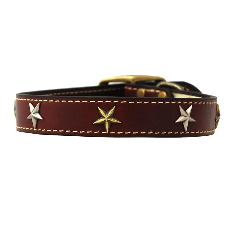 Auburn Leathercrafters Heirloom Old Glory Dog Collar - Burgundy