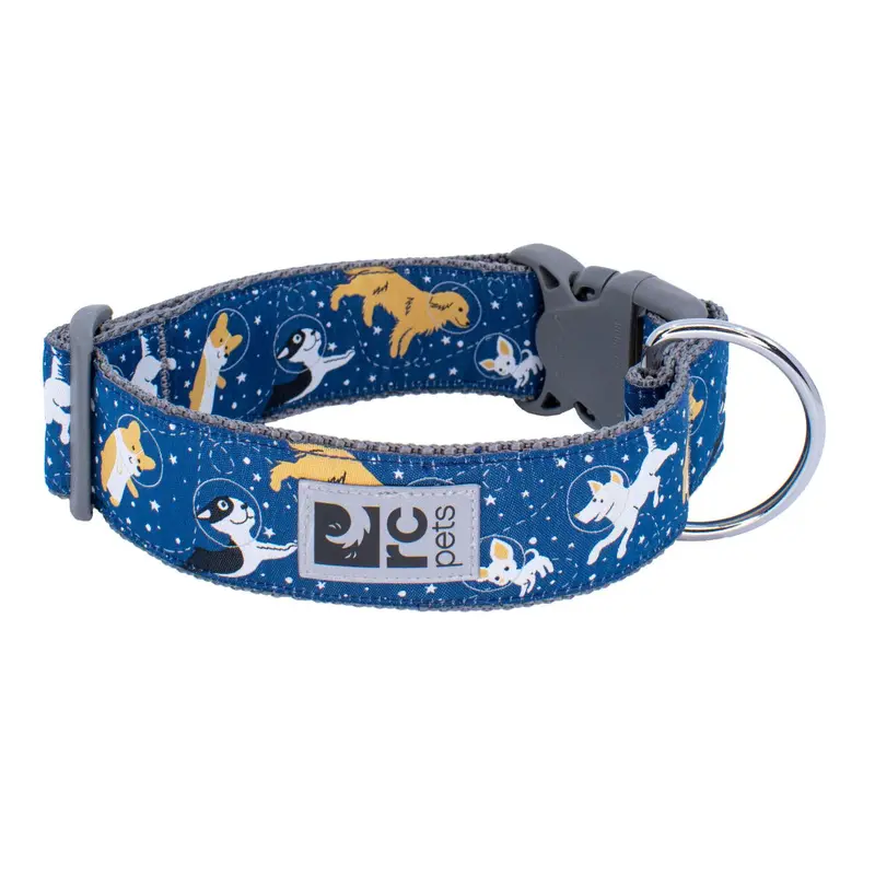 Space Dogs Wide Clip Adjustable Dog Collar