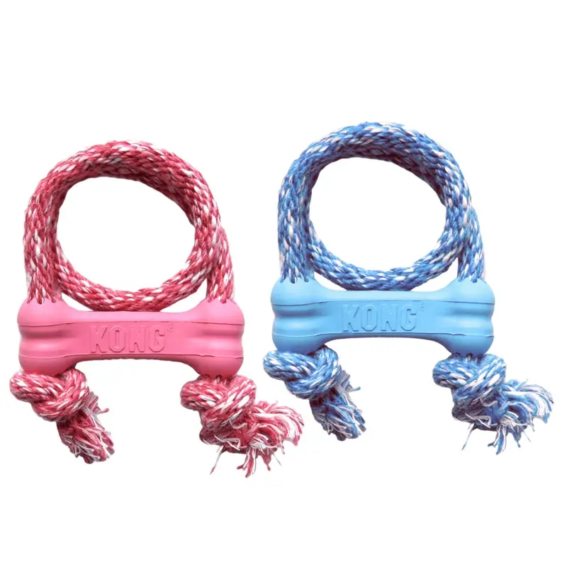 KONG Puppy Goodie Bone with Rope Extra Small