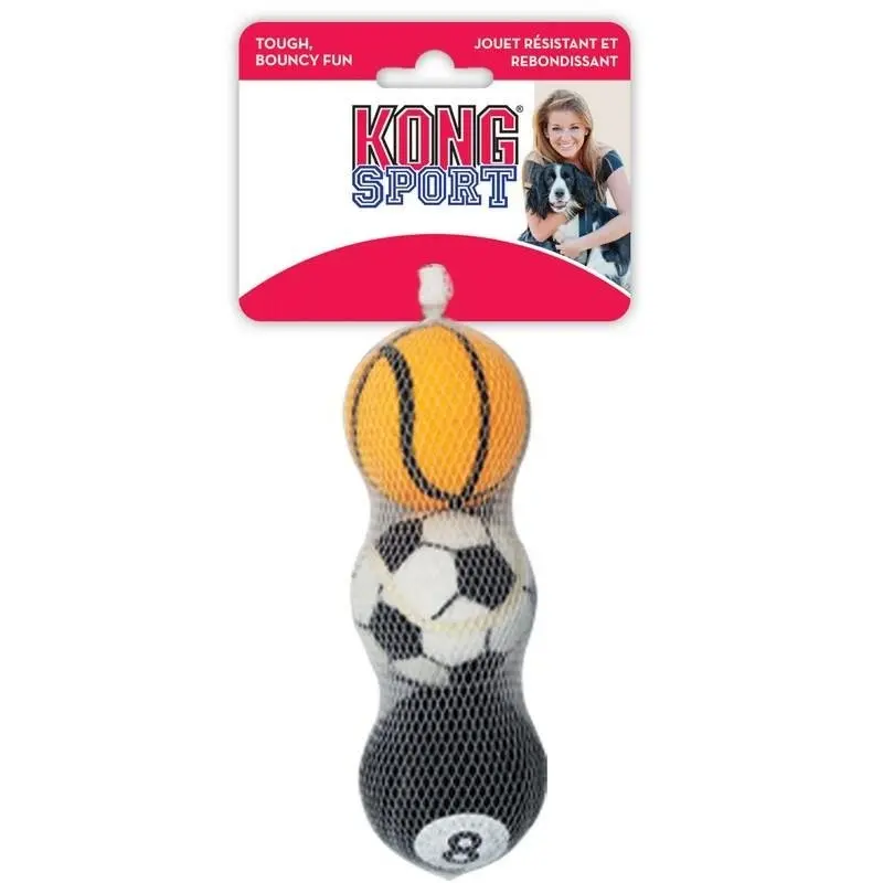 KONG Sports Ball Small Assorted Colours 3 Pack