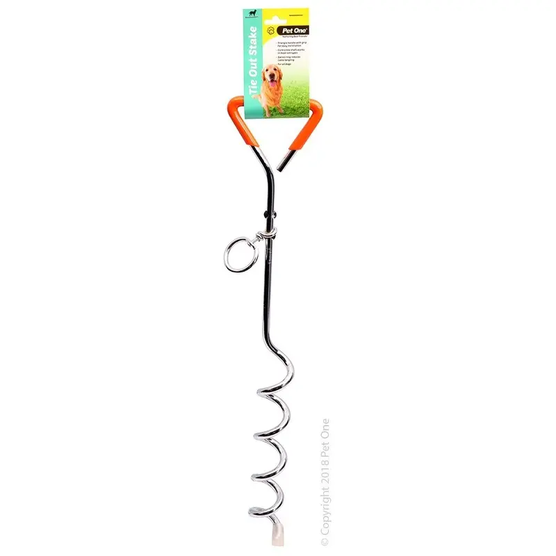 Pet One Tie Out Stake 45cm X 8mm