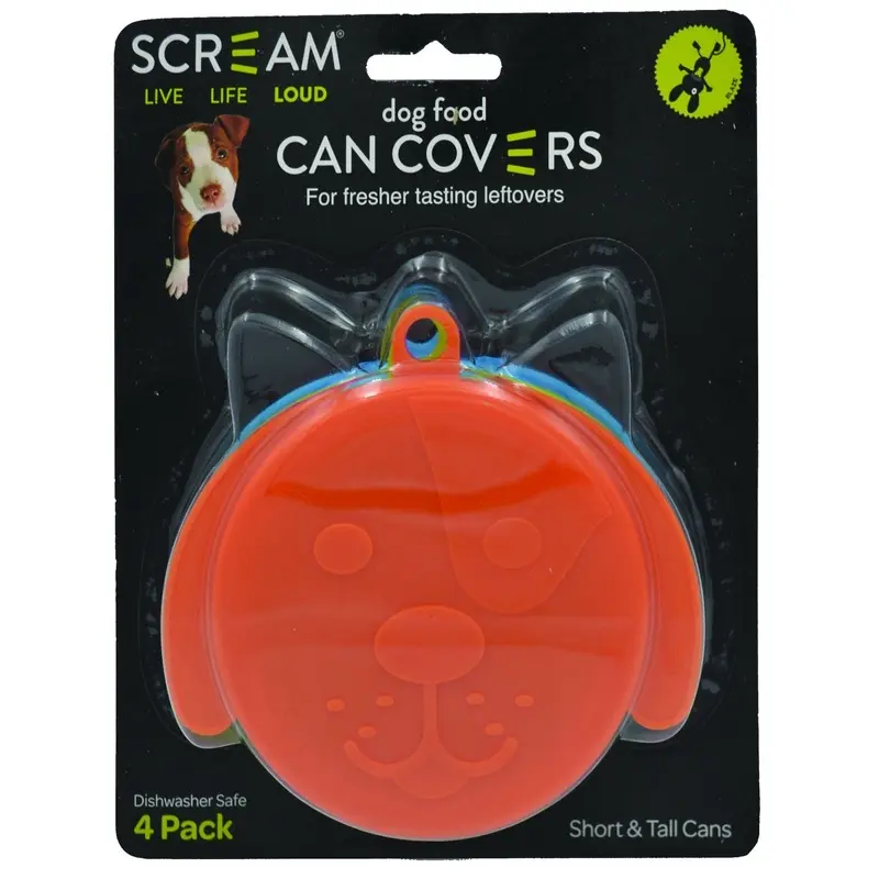 Scream Dog Food Can Cover 4 Pack