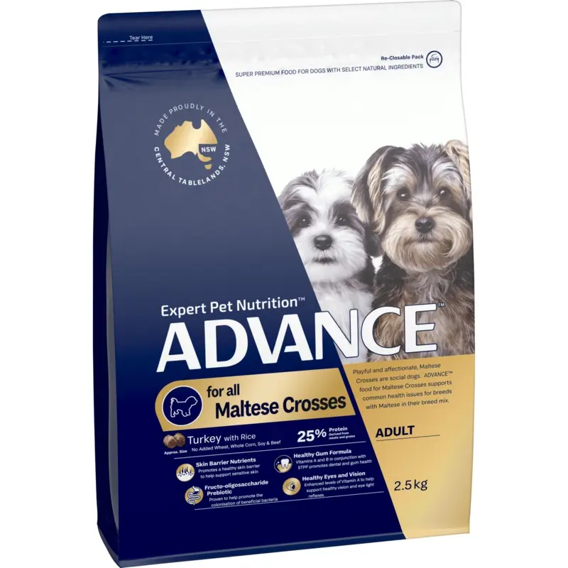 Advance Dry Dog Food Maltese Crosses Turkey and Rice