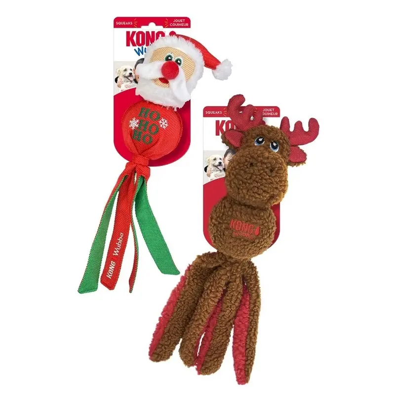 KONG Holiday Wubba Santa Reindeer Large
