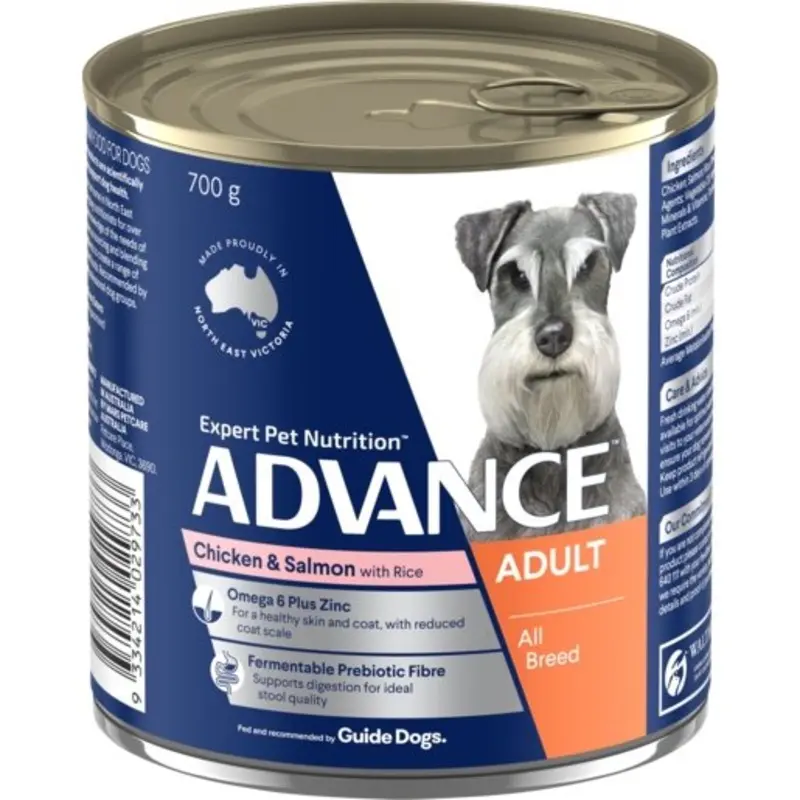 Advance Wet Dog Food Adult Chicken And Salmon 700g