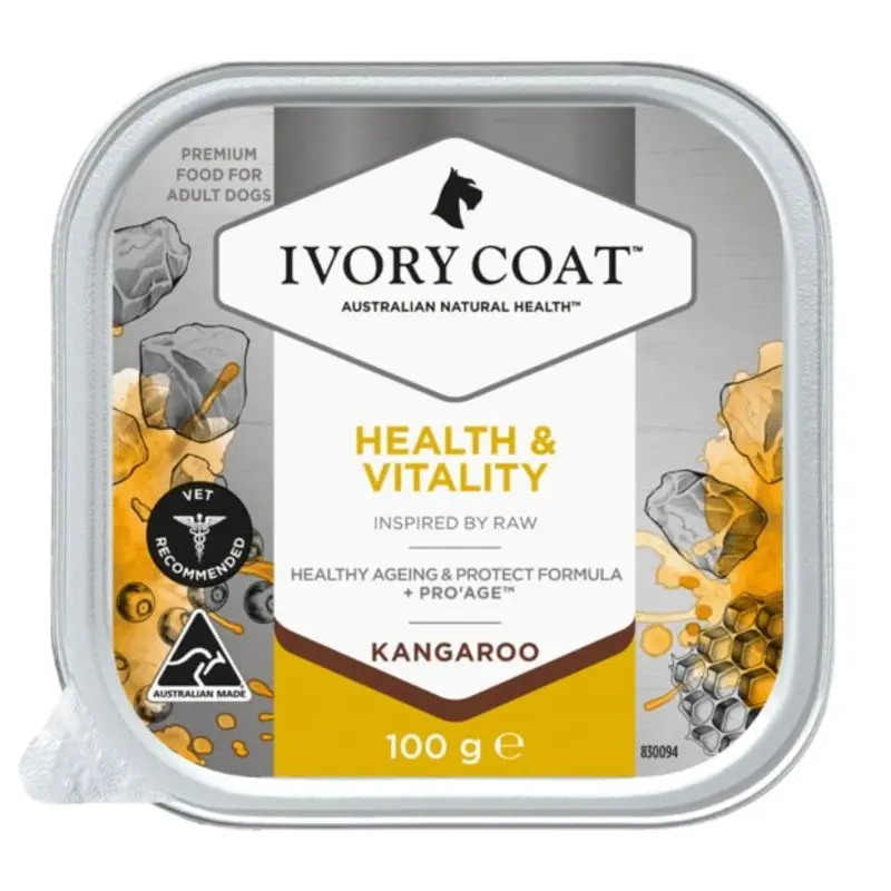 Ivory Coat Raw Health Wet Food Health and Vitality Kangaroo 100g