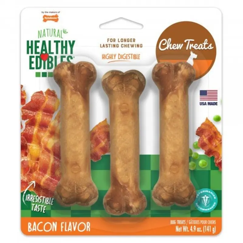 Nylabone Healthy Edibles Bacon 3 Pack 149g