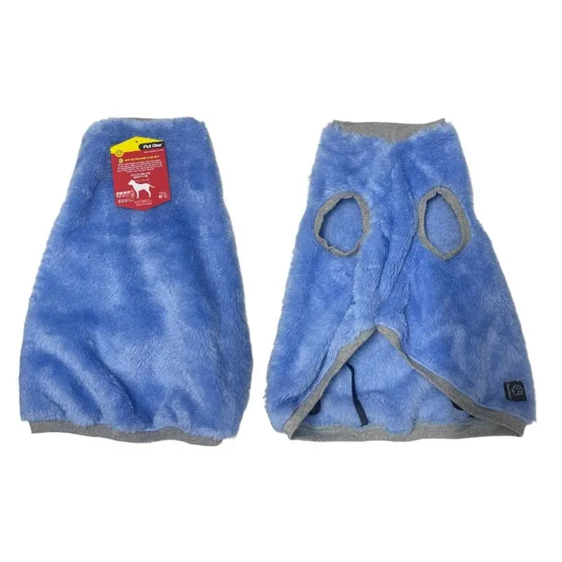 Pet One Dog Coat Night Comfy Plush Blue
