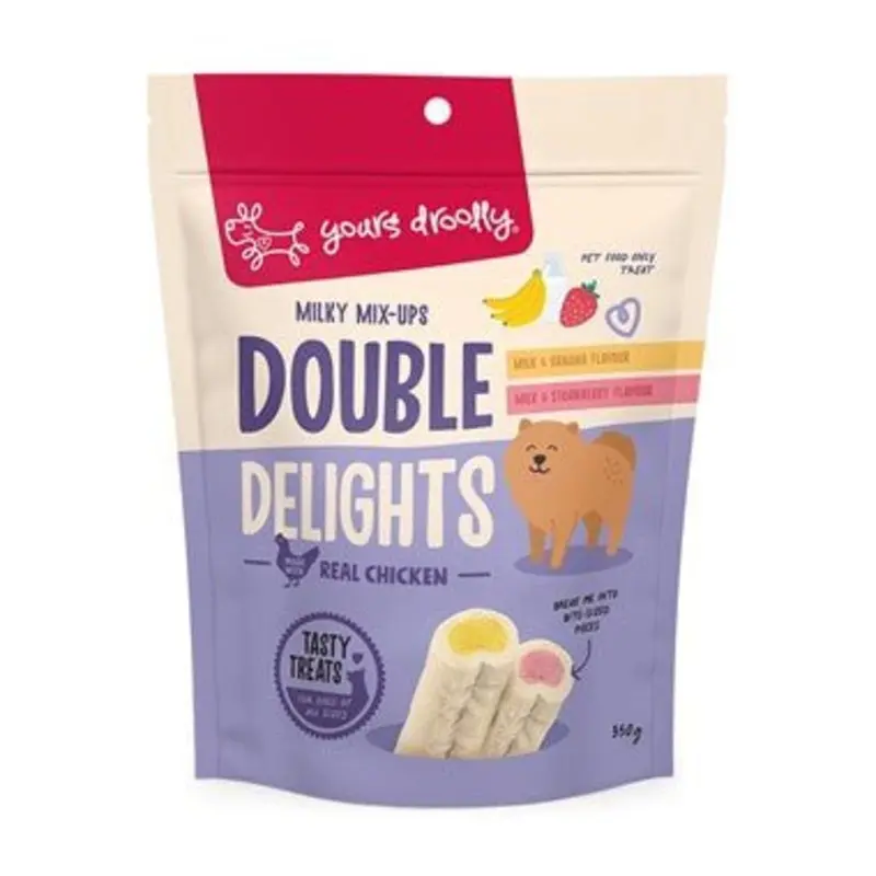 Yours Droolly Double Delights Milky Mix Ups Dog Treats 350g