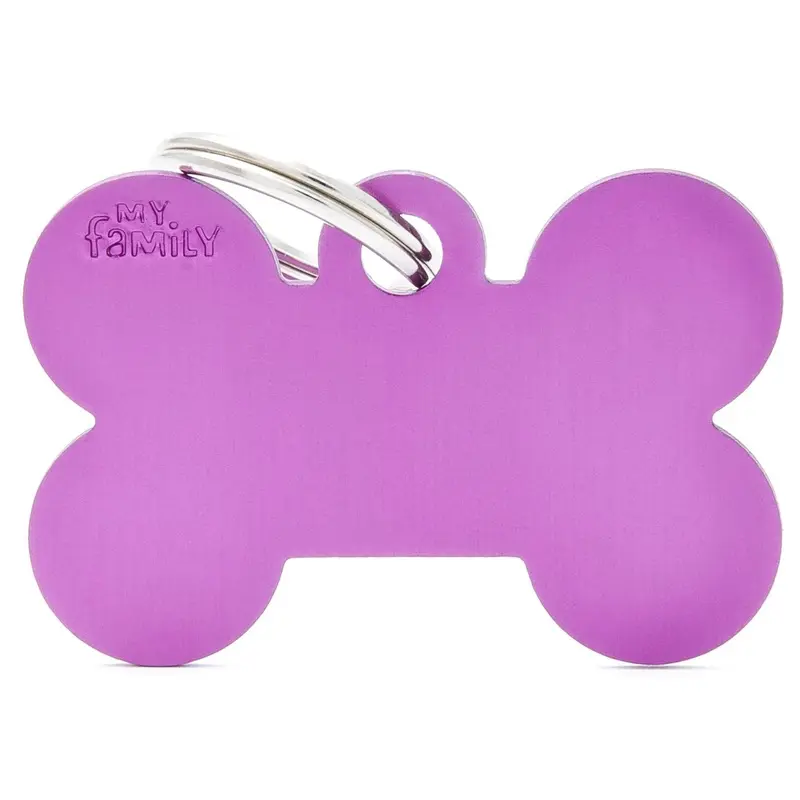 My Family Pet Tag Basic Bone Purple