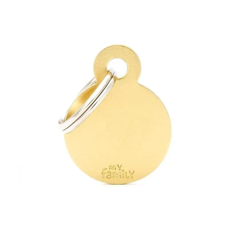My Family Pet Tag Basic Circle Brass