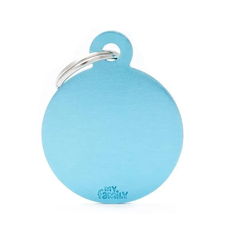 My Family Pet Tag Basic Circle Light Blue