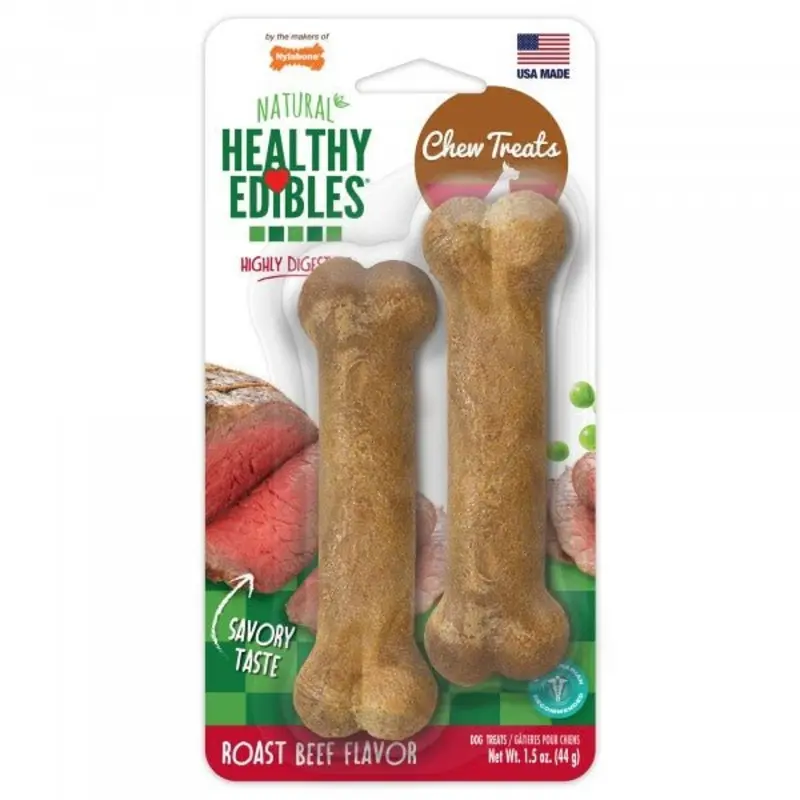 Nylabone Healthy Edibles Roast Beef 2 Pack 44g