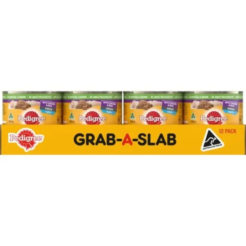 Pedigree Puppy Wet Food Cans Chicken and Rice 12x700g