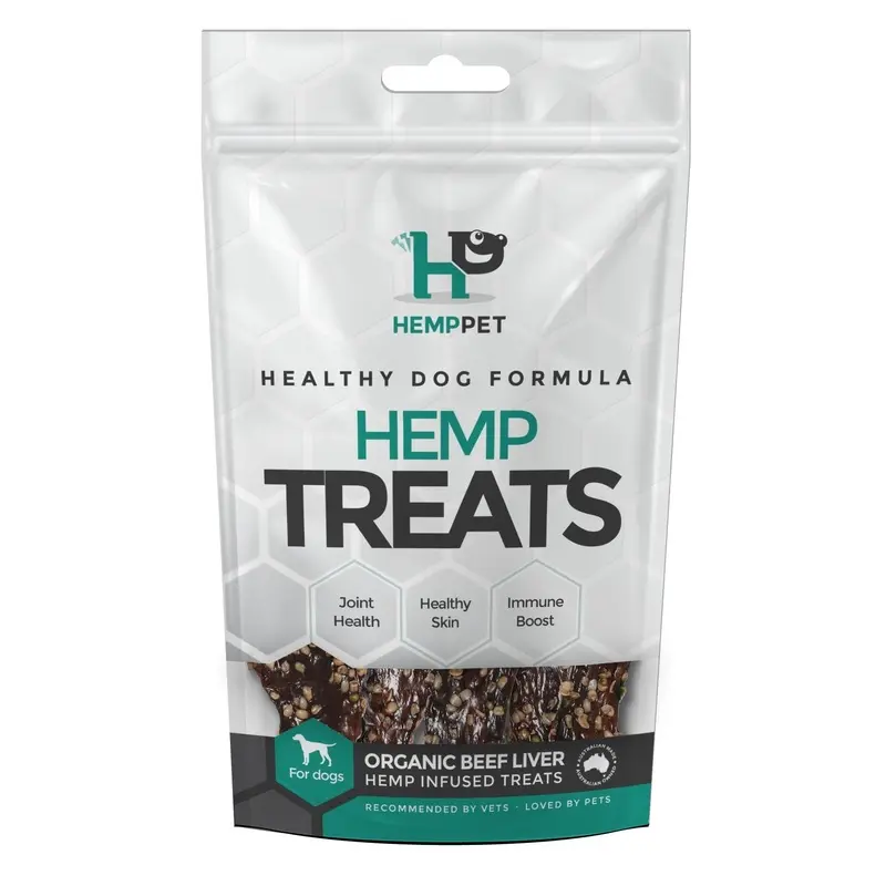 Hemp Pet Organic Hemp Beef Liver Treats for Dogs 80g zzz