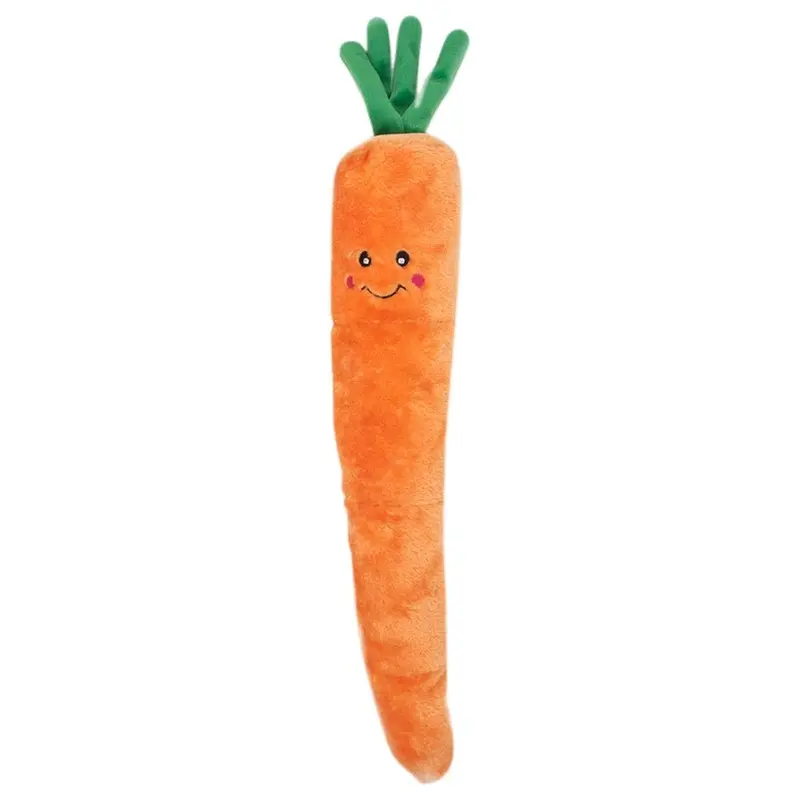 Zippy Paws Plush Squeaky Jigglerz Dog Toy Carrot