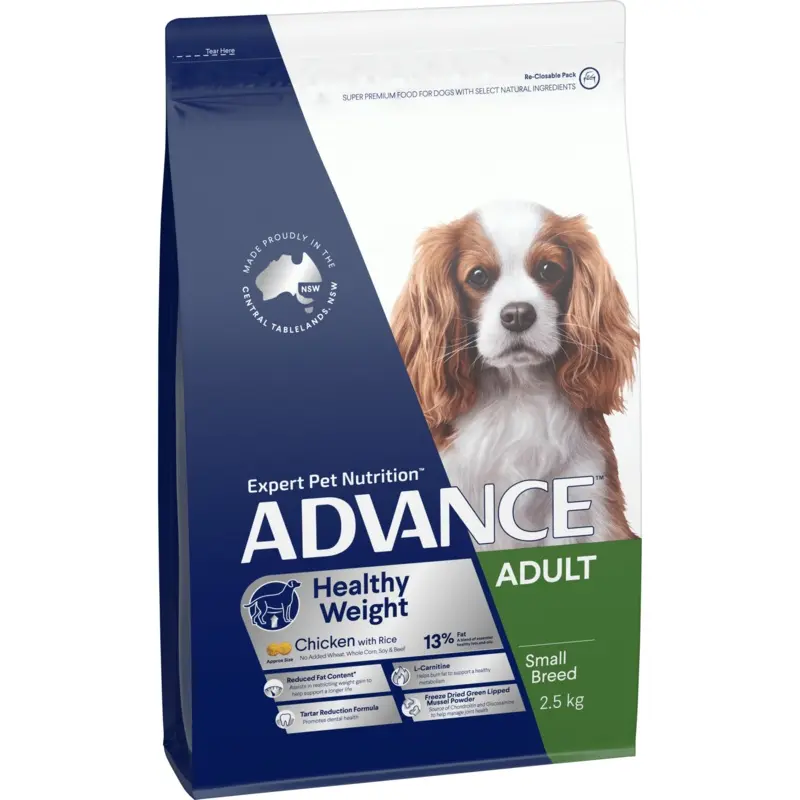 Advance Dry Dog Food Adult Weight Control Small And Toy Breed 2.5kg