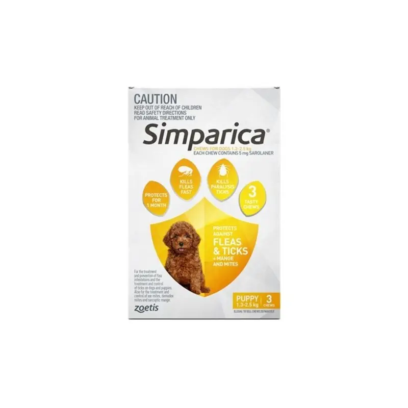 Simparica 1.3kg To 2.5kg 3 Chews
